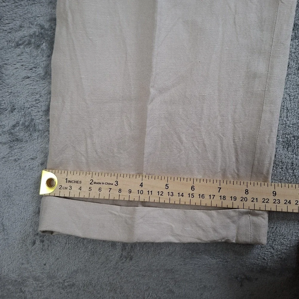 Vintage Oleg Cassini Men's Linen Pants 38x29‎ Full Cut Pleated Cuffed Beachy